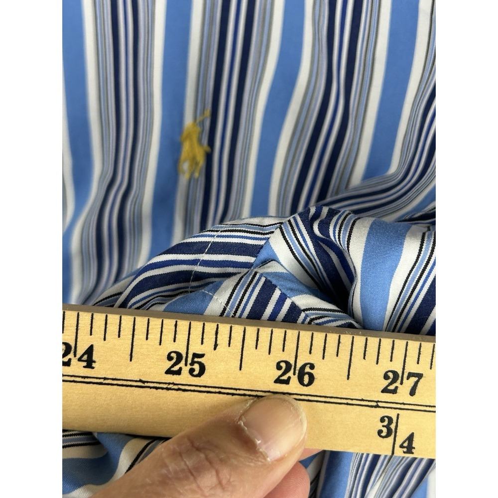 Polo Ralph Lauren Stanton Classic Fit Men's Long Sleeve Blue White Stripe XL - Picture 12 of 12